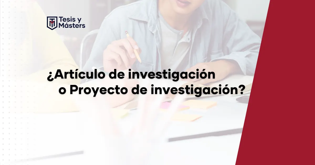 ¿Cuál es la diferencia entre un artículo de investigación y un proyecto de investigación?