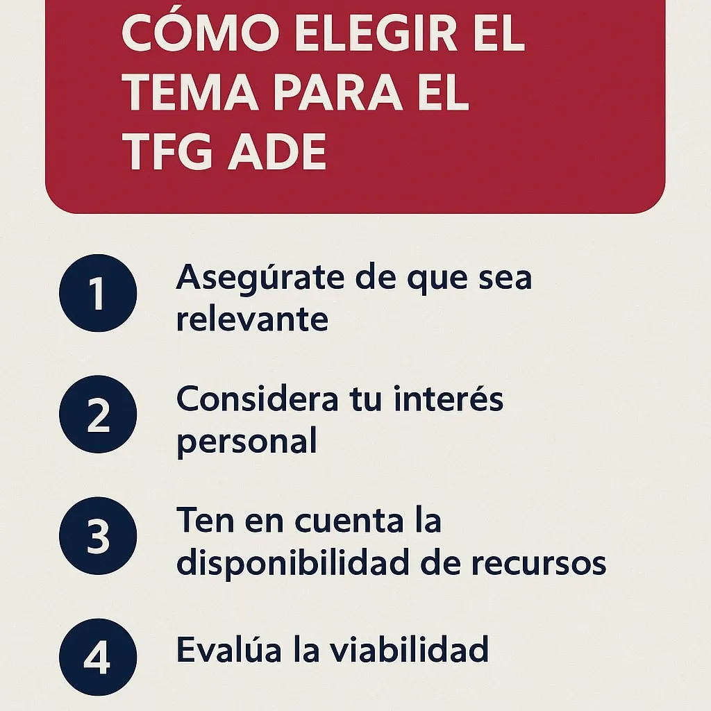 Cómo elegir tema para el TFG de ADE