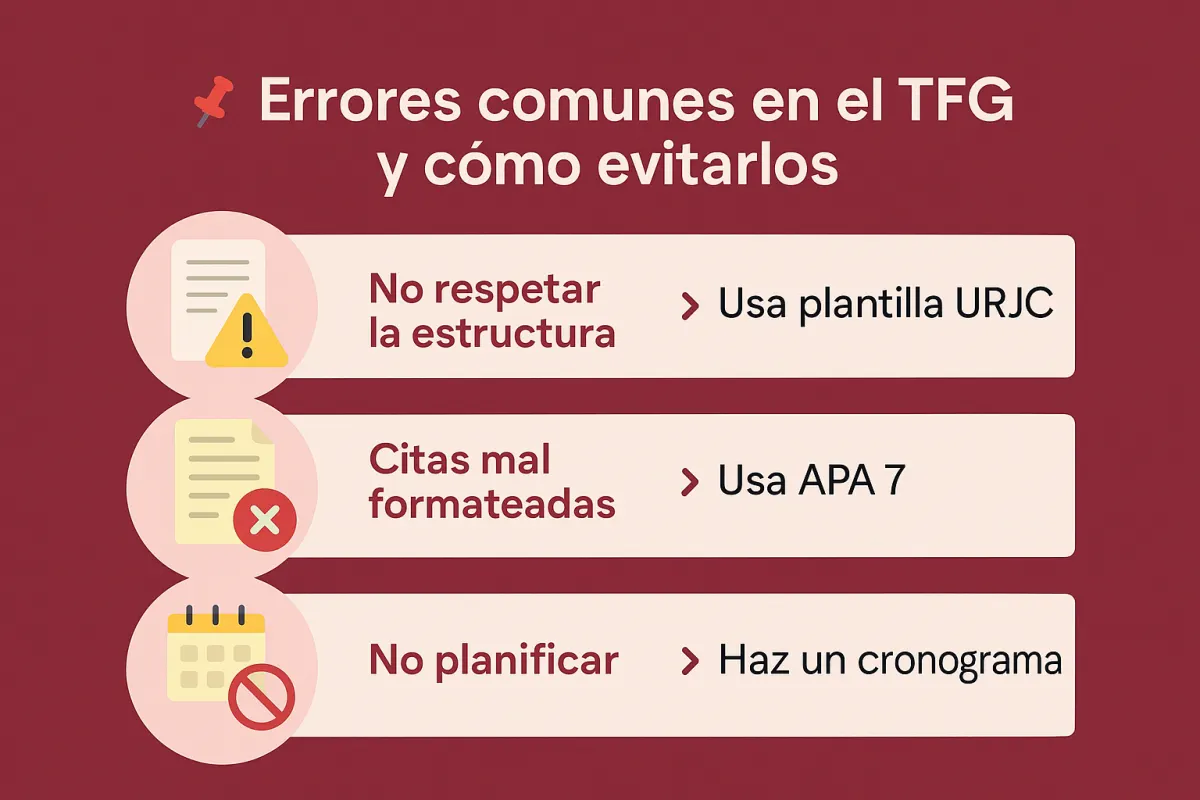 Errores comunes en un TFG