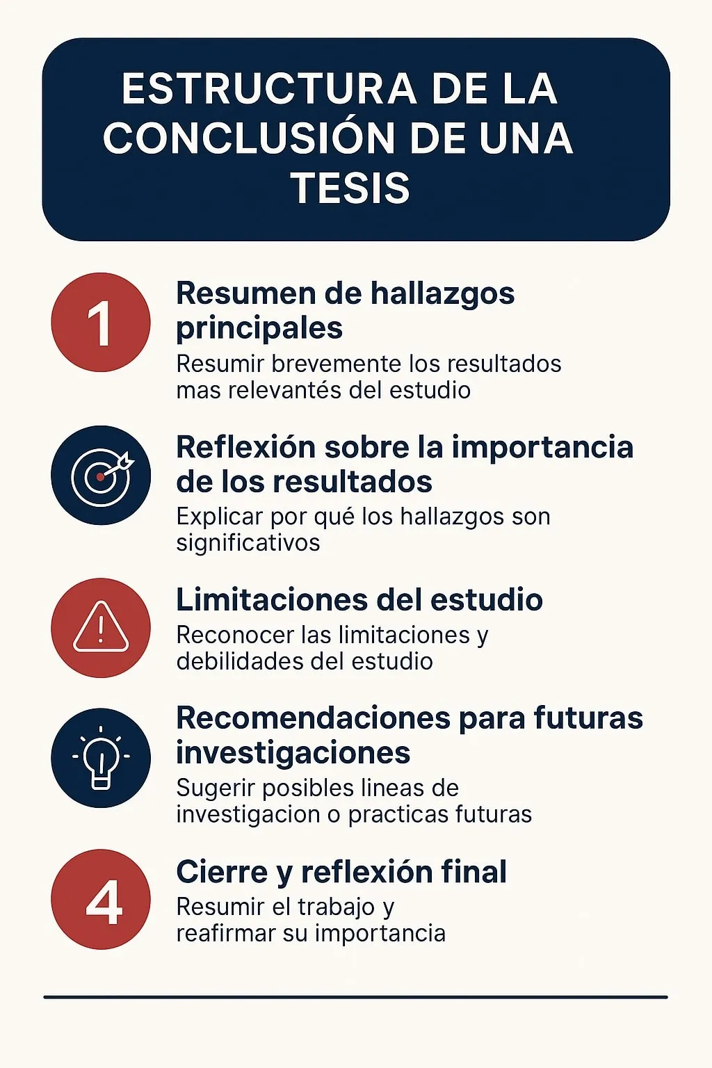 Estructura de la conclusión de una Tesis