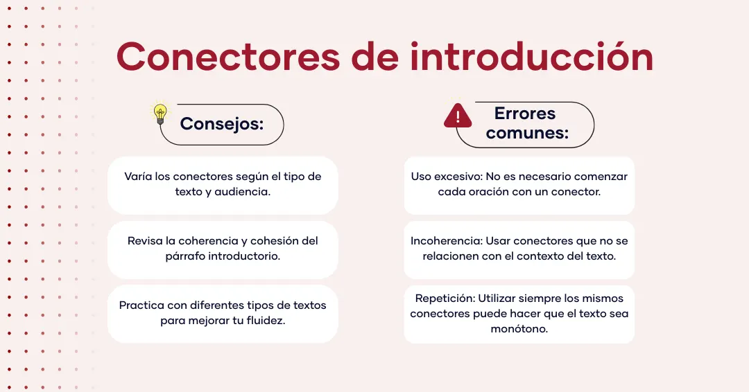 Conectores de introducción