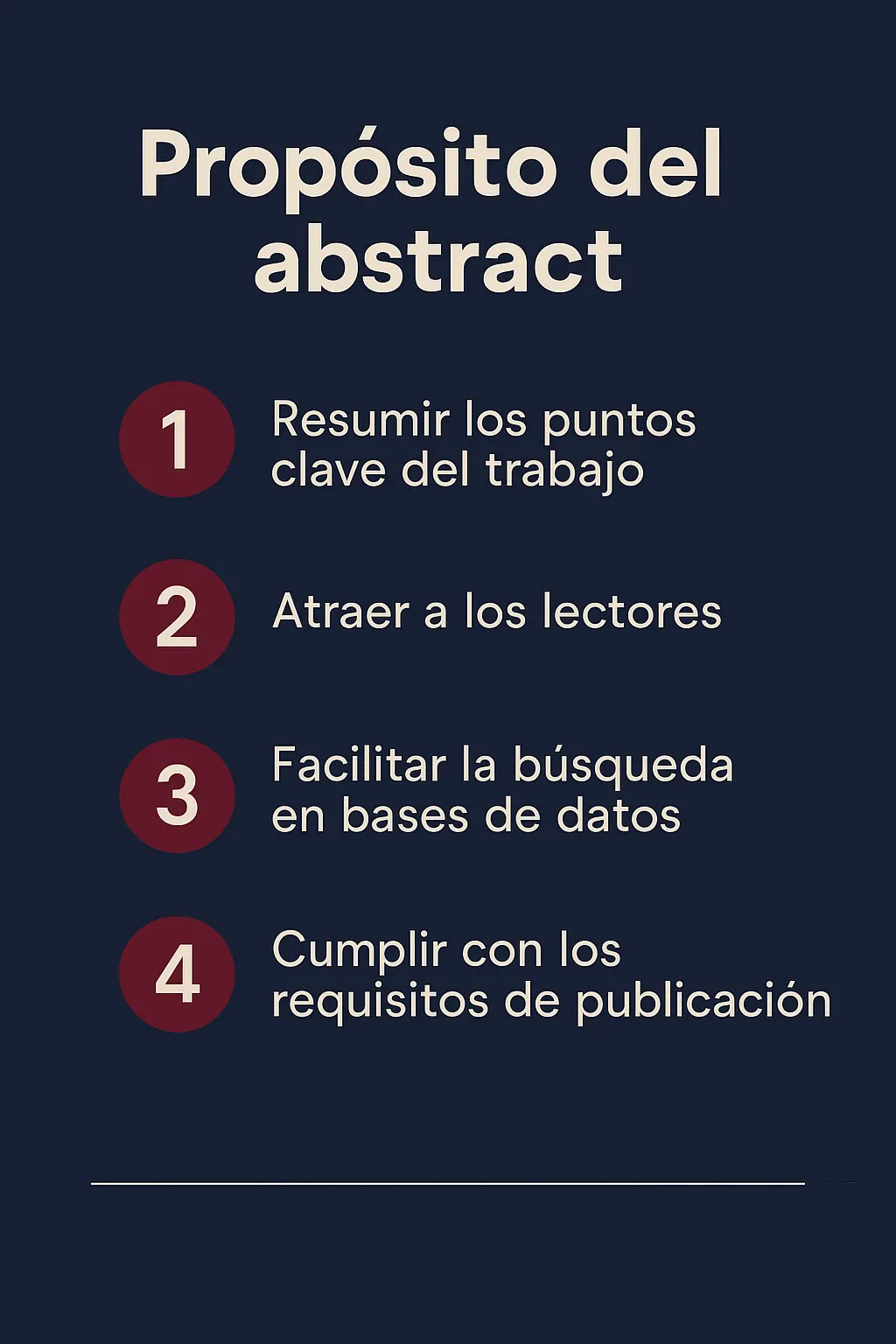 Proposito del abstract