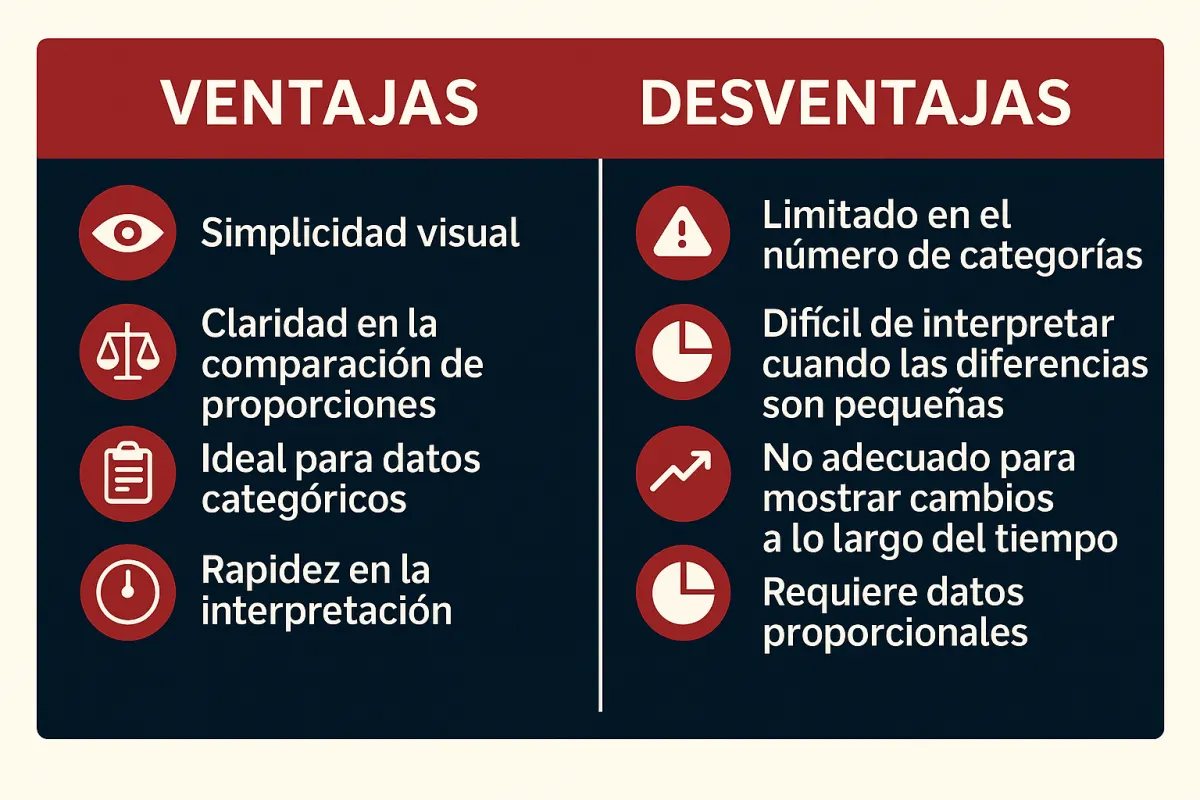 Ventajas vs Desventajas del Diagrama de Sectores