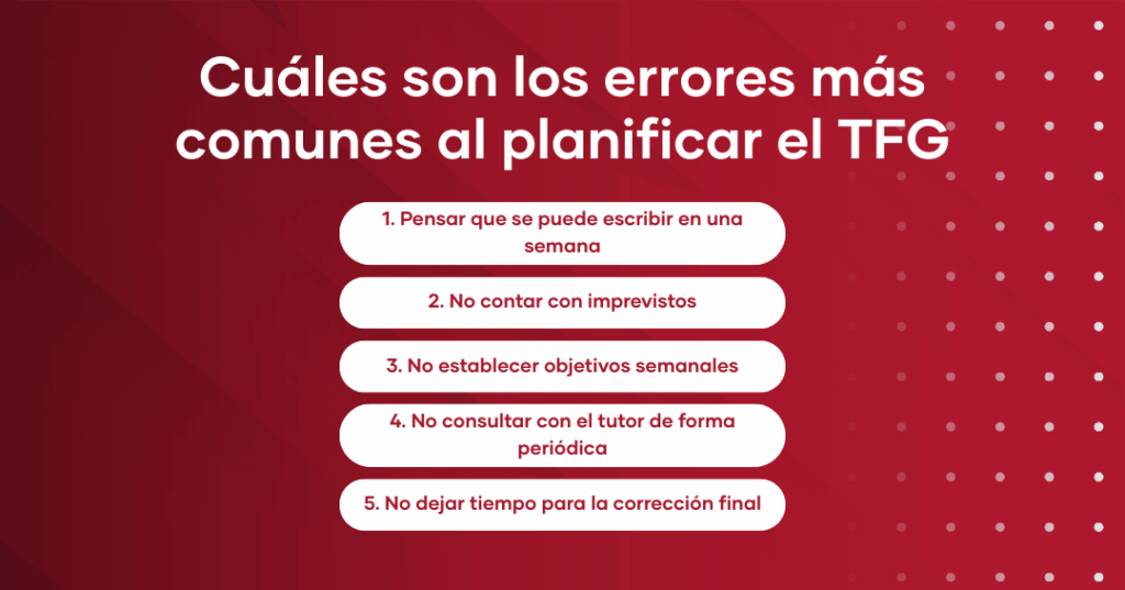 Cómo organizar el tiempo para el TFG