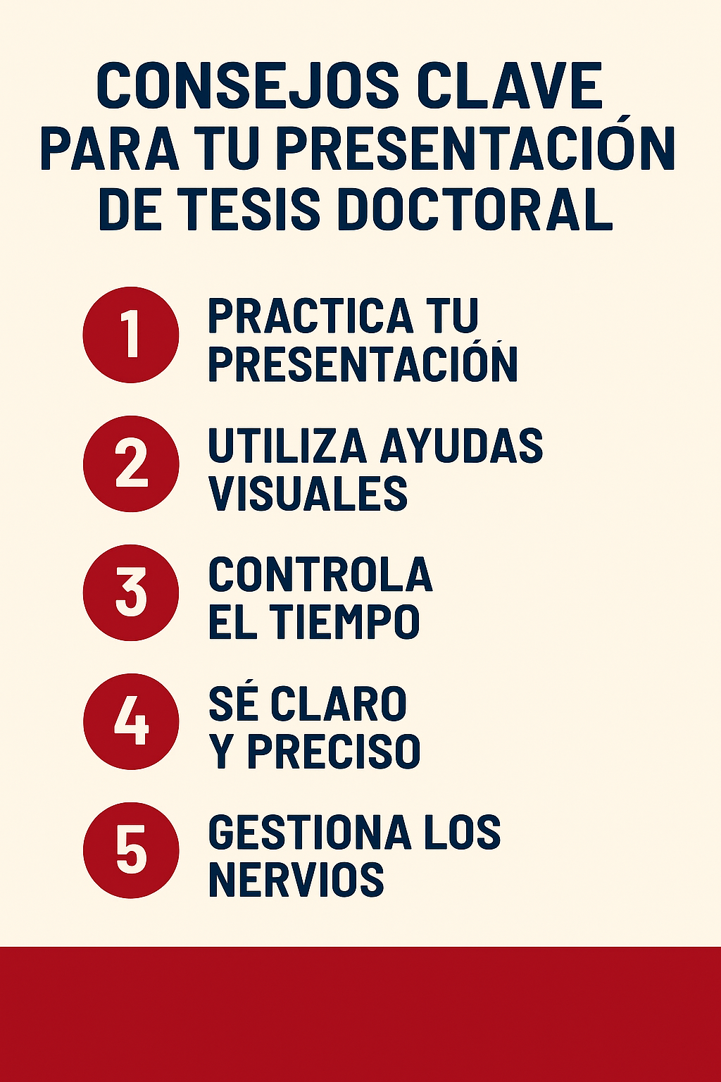 Presentación de tesis doctoral para una exposición exitosa